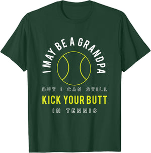 Funny Tennis Grandpa Tennis Player T-Shirt - T-Shirt | Forest