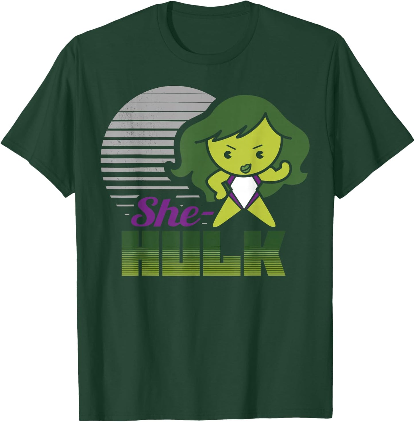 Marvel She-Hulk Strong Cute Kawaii Flew Logo Graphic T-Shirt - T-Shirt | Forest