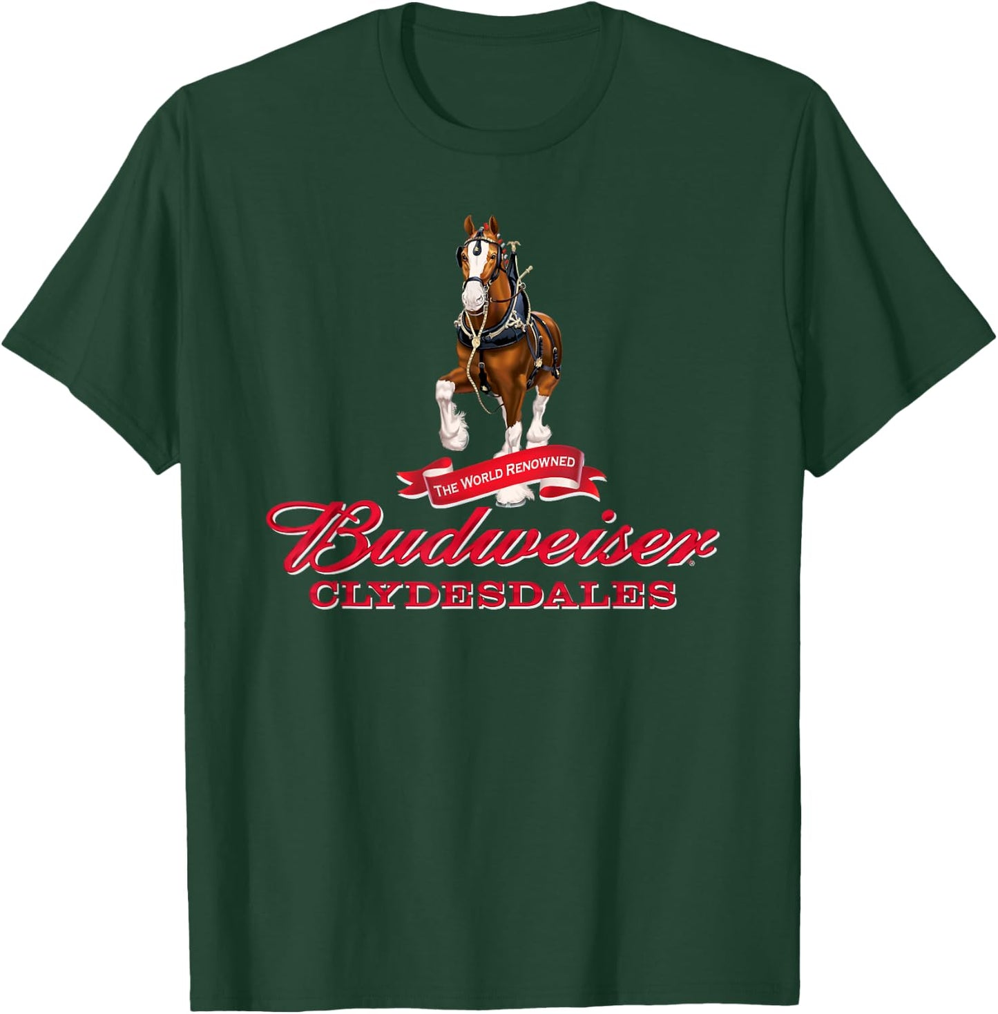 Budweiser 'The World Renowned Clydesdales' T-Shirt - T-Shirt | Forest
