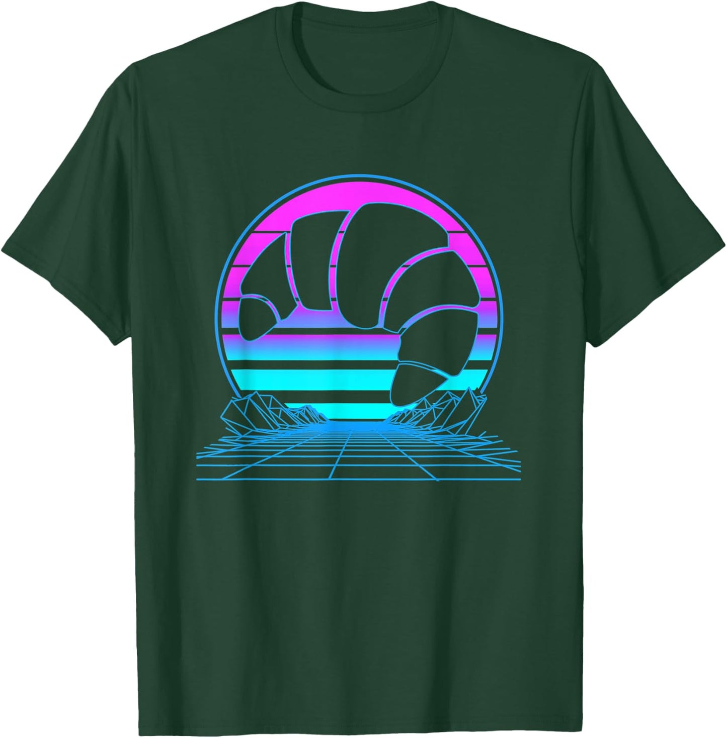 Croissant Pastel Goth Vaporwave T-Shirt - T-Shirt | Forest