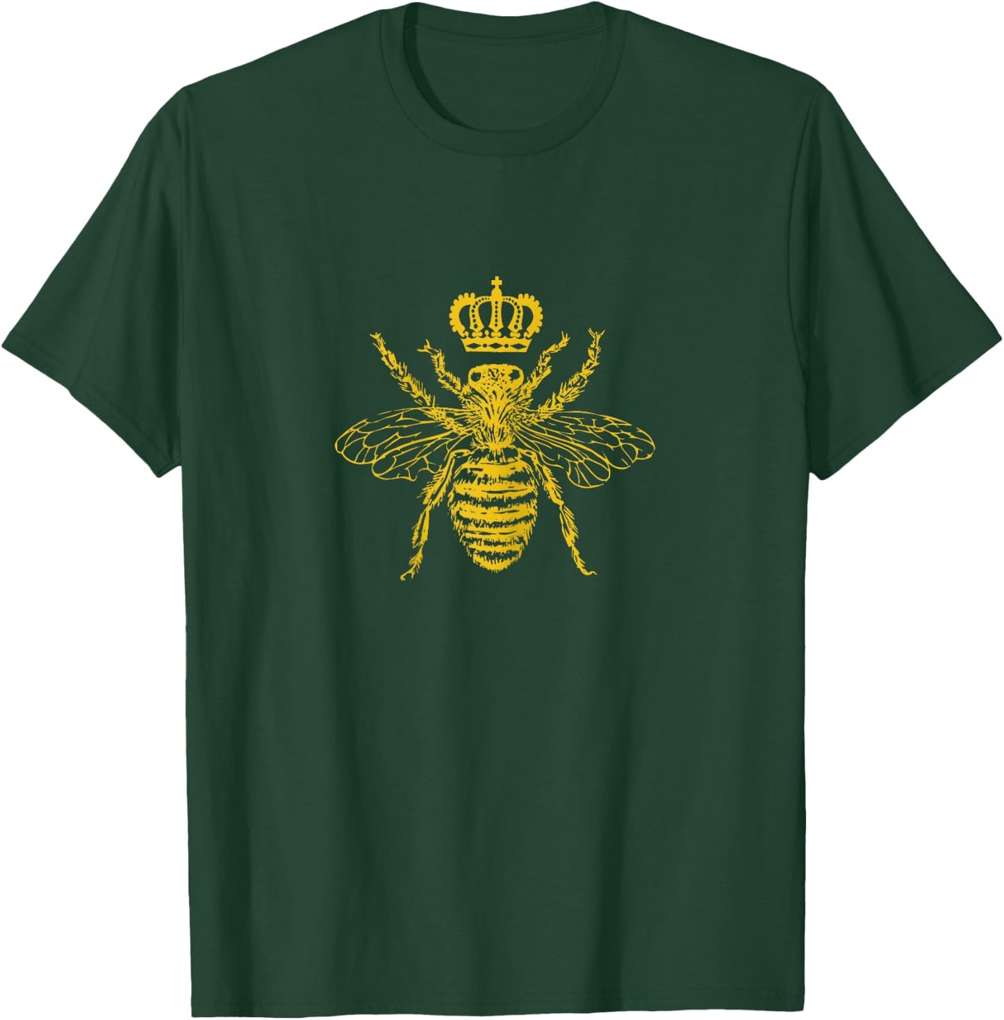 Queen Bee Crown Beekeeper Gift T-Shirt - T-Shirt | Forest