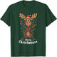 Merry Christmas Elk Christmas Tree Lighted Gift T-Shirt - T-Shirt | Forest