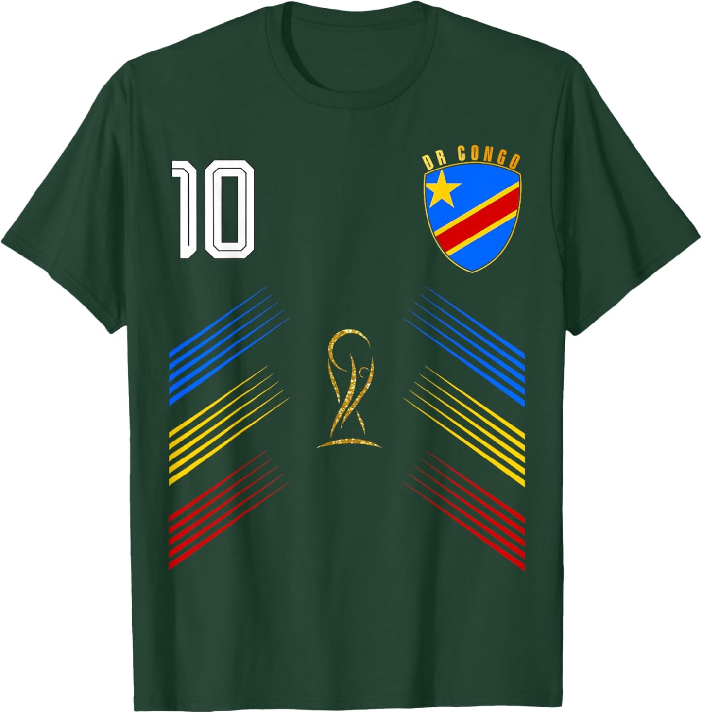 Dr Congo Flag Congolese Pride Lovers Retro T-Shirt - T-Shirt | Forest