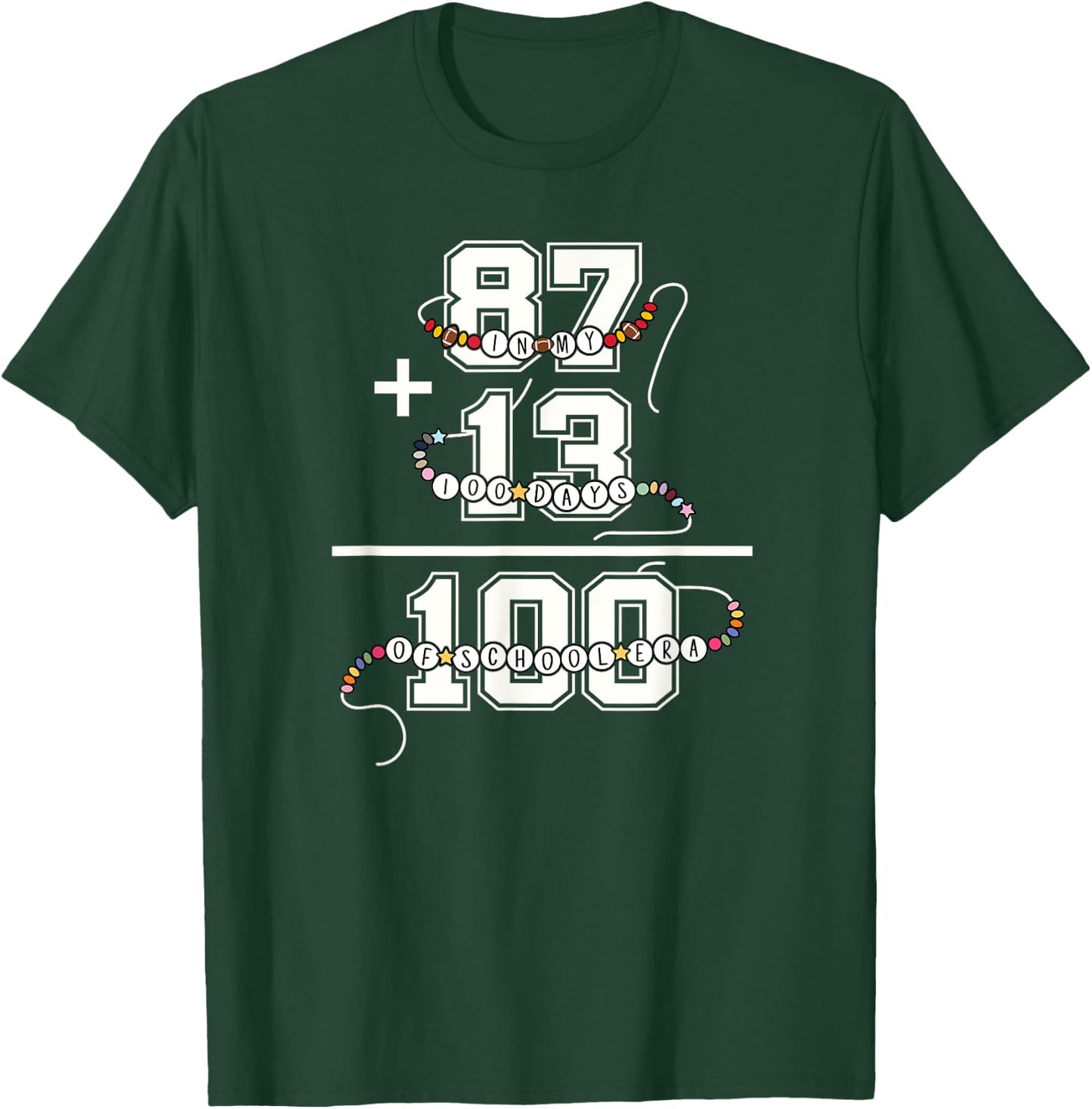 In My 100 Days of School Era 100th Day of School Teachers T-Shirt - T-Shirt | Forest