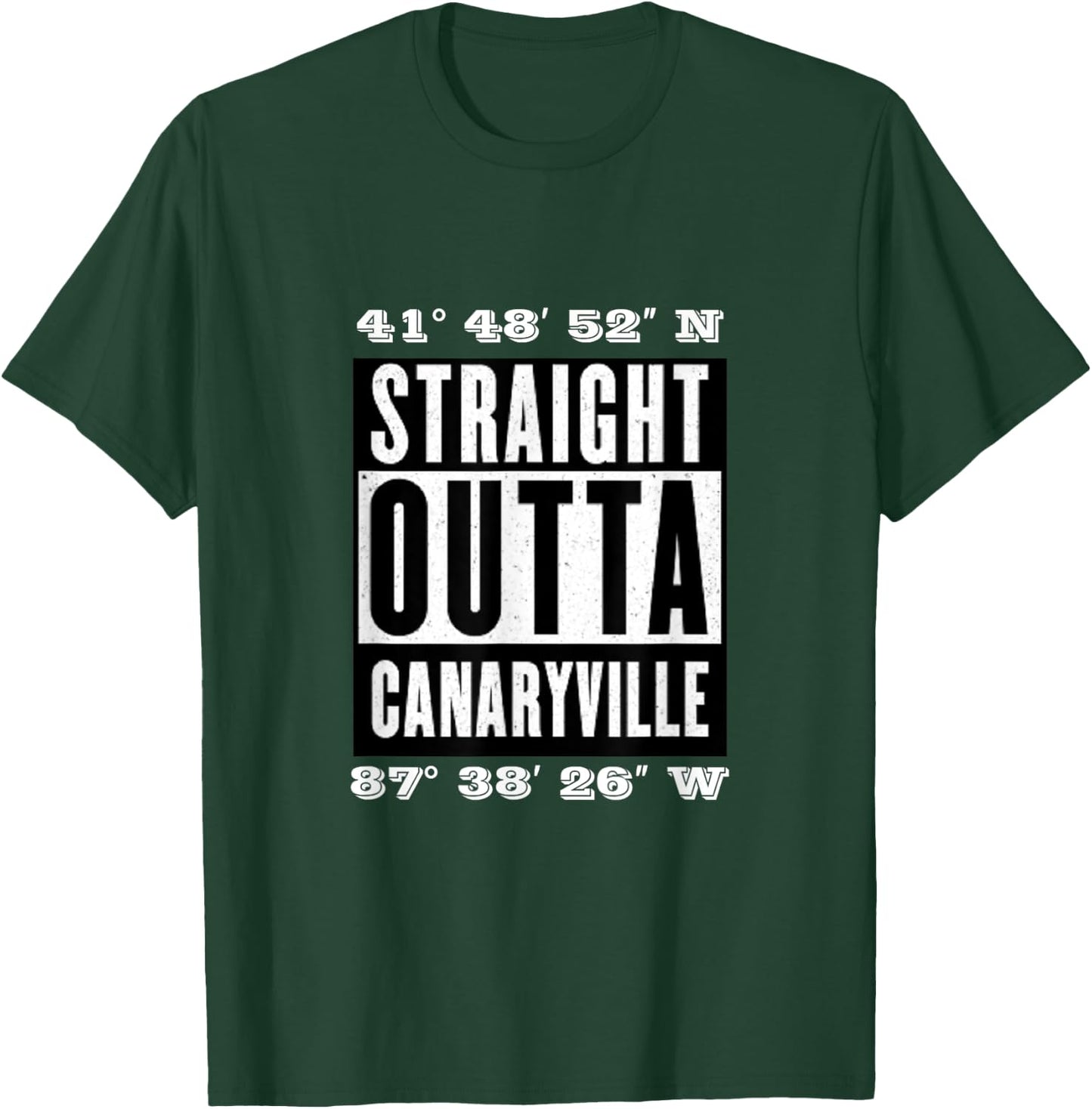 Hood Map Art: Straight Outta Canaryville Chicago T-Shirt - T-Shirt | Forest
