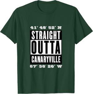 Hood Map Art: Straight Outta Canaryville Chicago T-Shirt - T-Shirt | Forest