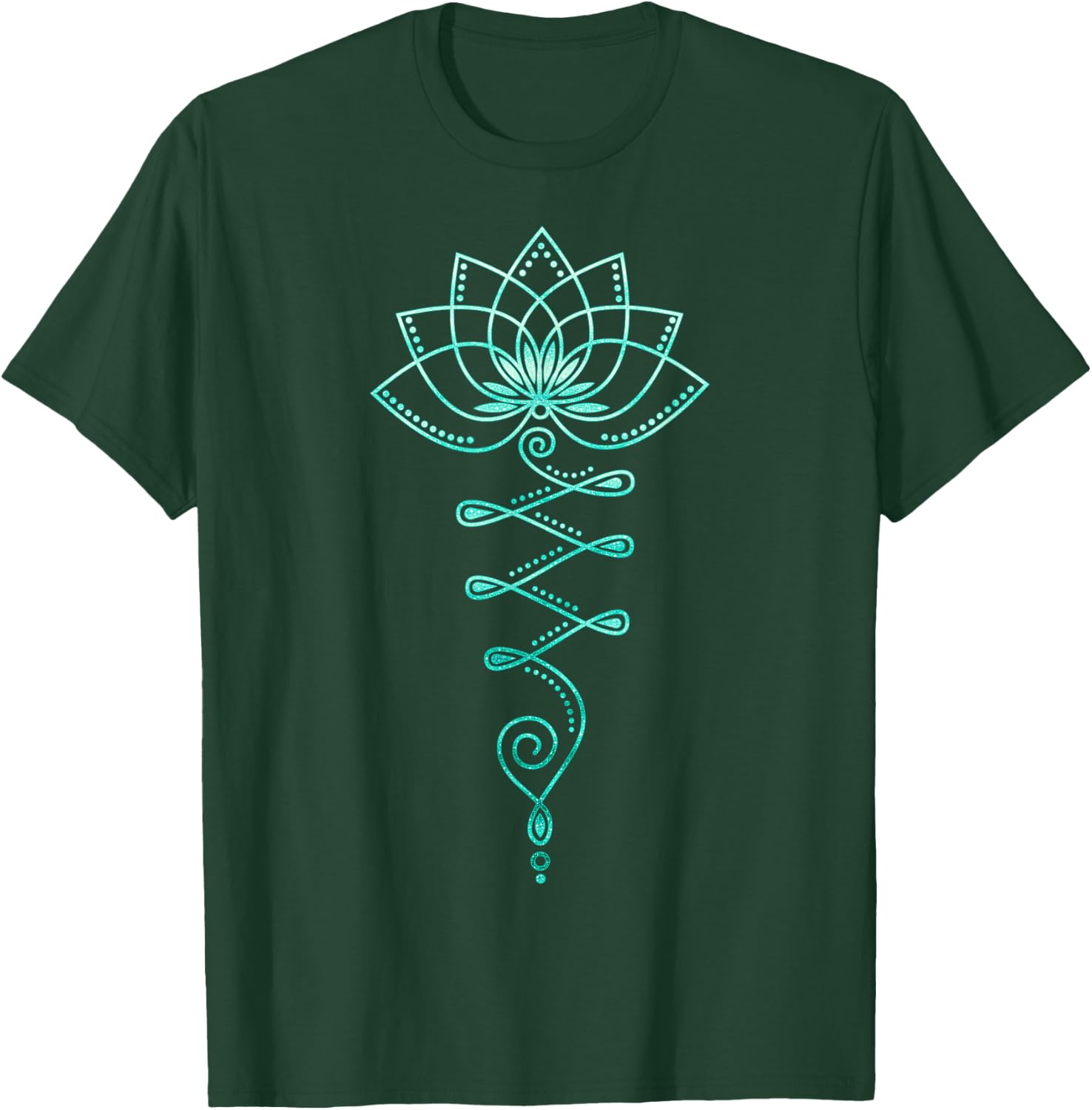 Lotus Flower, Unalome, Yoga, Meditation, Zen, Buddhism T-Shirt - T-Shirt | Forest