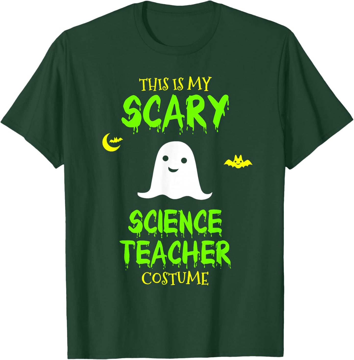 Scary Science Teacher Costume Halloween Lazy Easy T-Shirt - T-Shirt | Forest