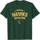 Viera Hawks Logo Football Distressed HS T-Shirt - T-Shirt | Forest