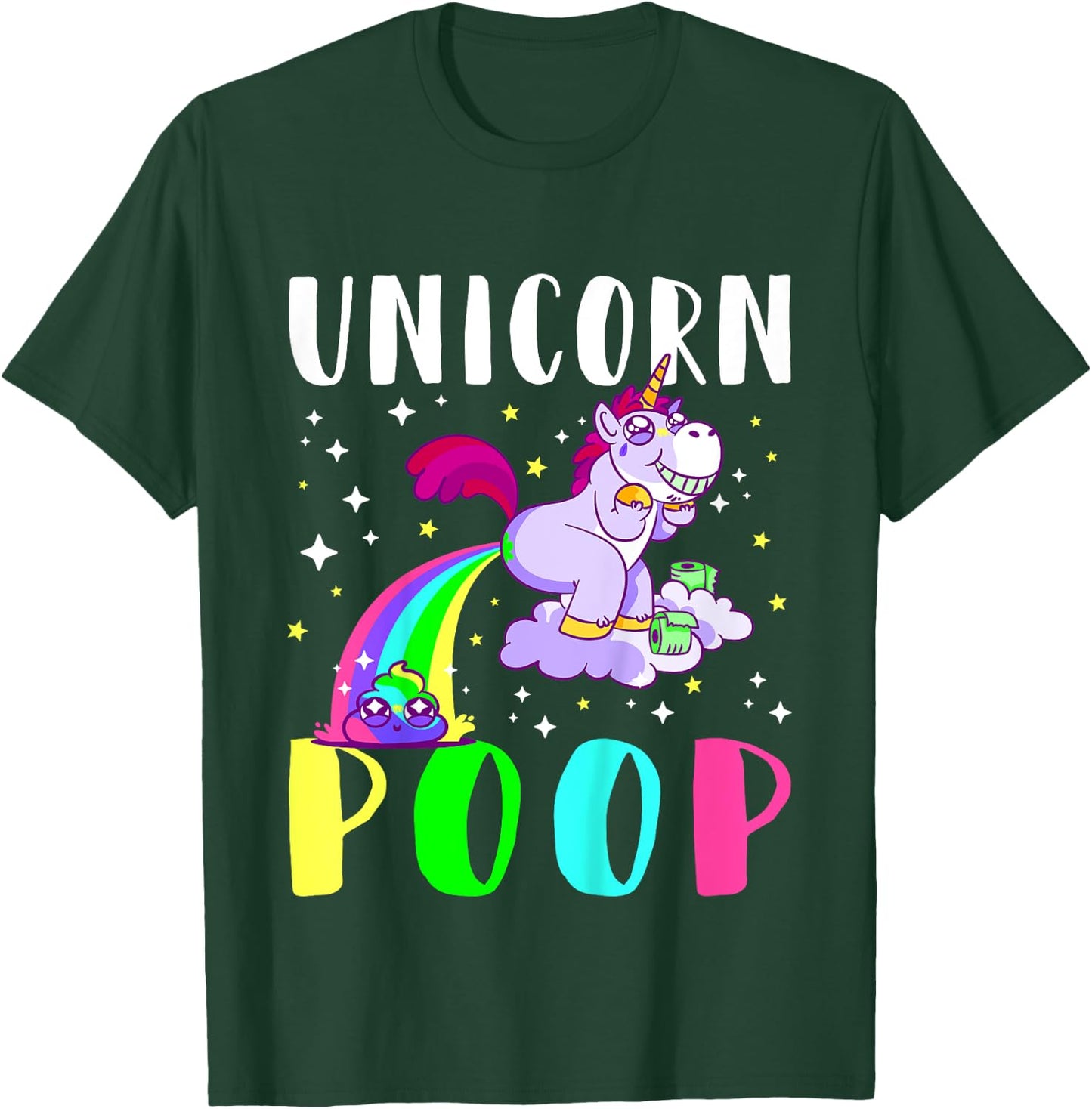 Funny Unicorn Rainbow Poop Cute Toddler T-Shirt - T-Shirt | Forest