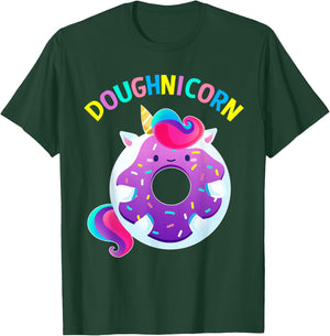 Cute Donut Unicorn Doughnicorn Gifts Squad Girls T-Shirt - T-Shirt | Forest