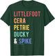 Land Before Time Littlefoot Cera Petrie Ducky & Spike List T-Shirt - T-Shirt | Forest