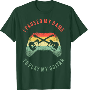 Funny Guitar Gamer Saying For A Gaming Guitarist T-Shirt - T-Shirt | Forest