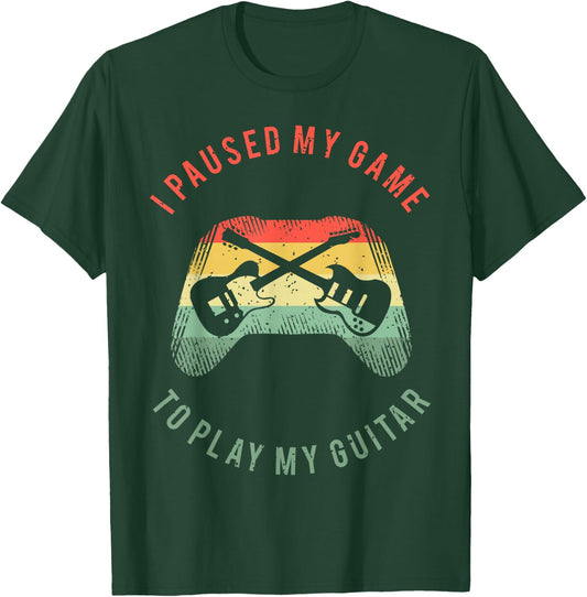Funny Guitar Gamer Saying For A Gaming Guitarist T-Shirt - T-Shirt | Forest