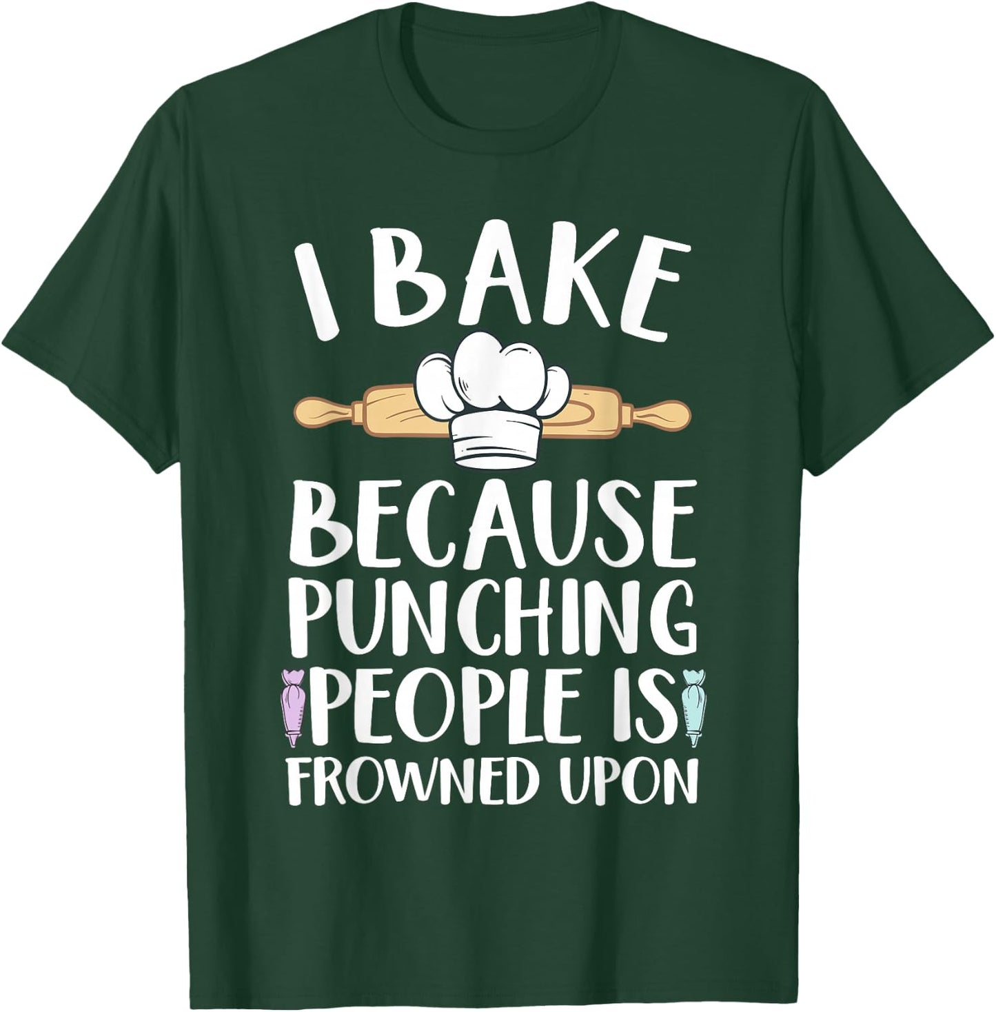 Funny Baking Design Women Pastry Chef Baking Baker T-Shirt - T-Shirt | Forest
