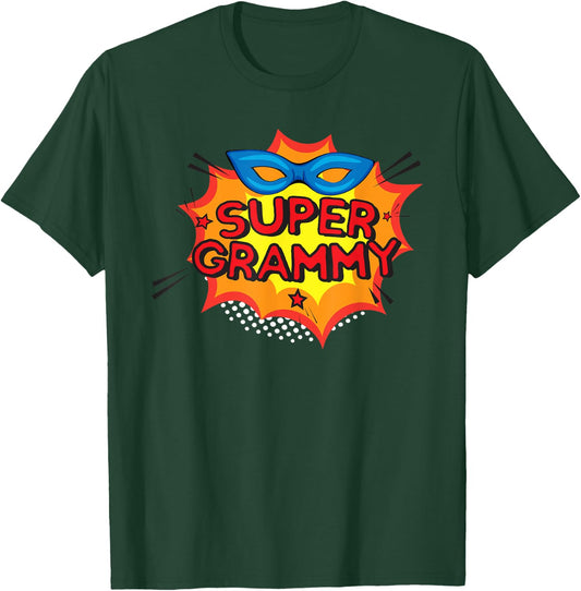 Super Grammy - Grandma Superhero Grandmother Nana T-Shirt - T-Shirt | Forest