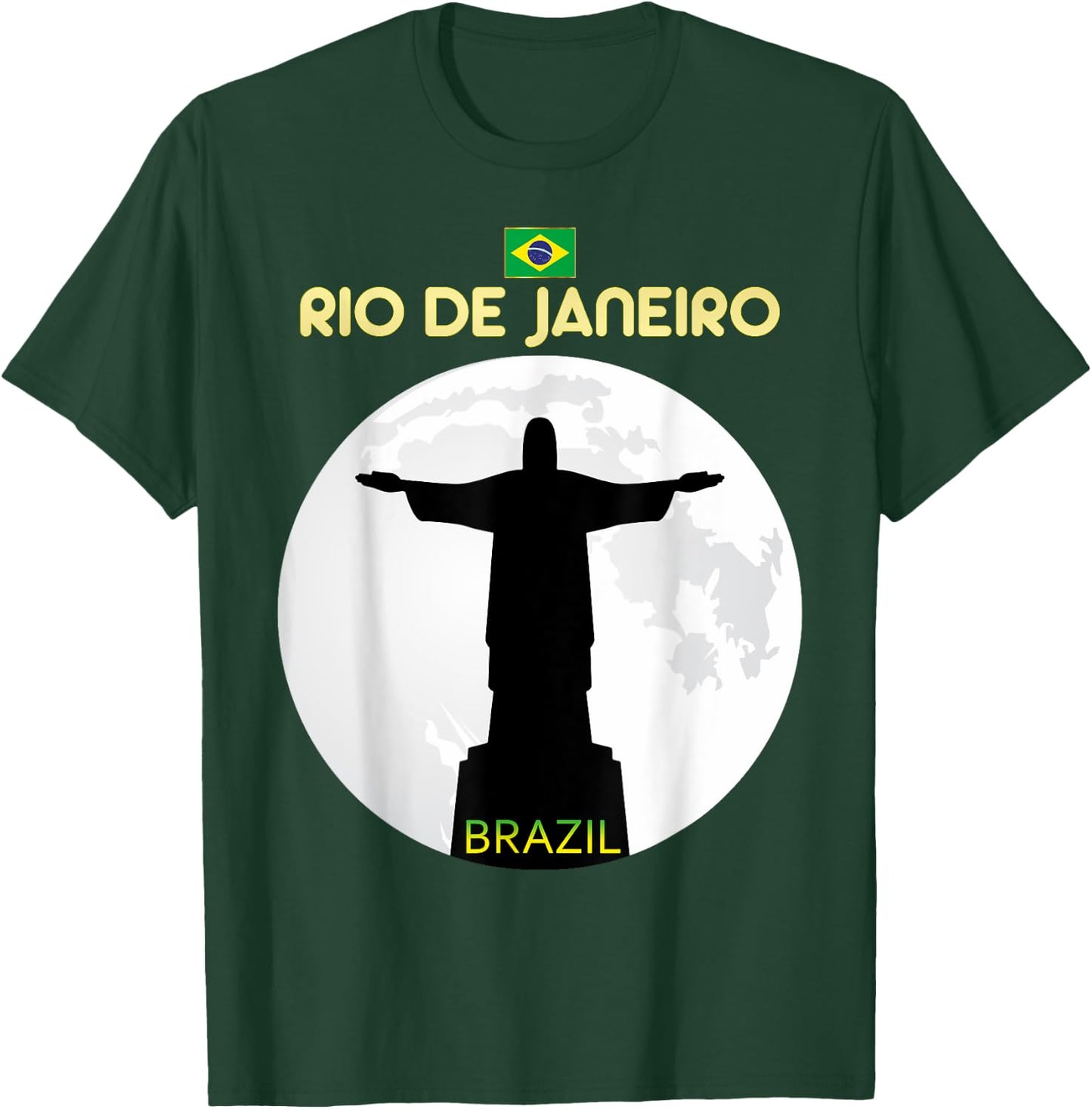 Rio de Janeiro Christ the Redeemer Cristo Redentor Brazil T-Shirt - T-Shirt | Forest