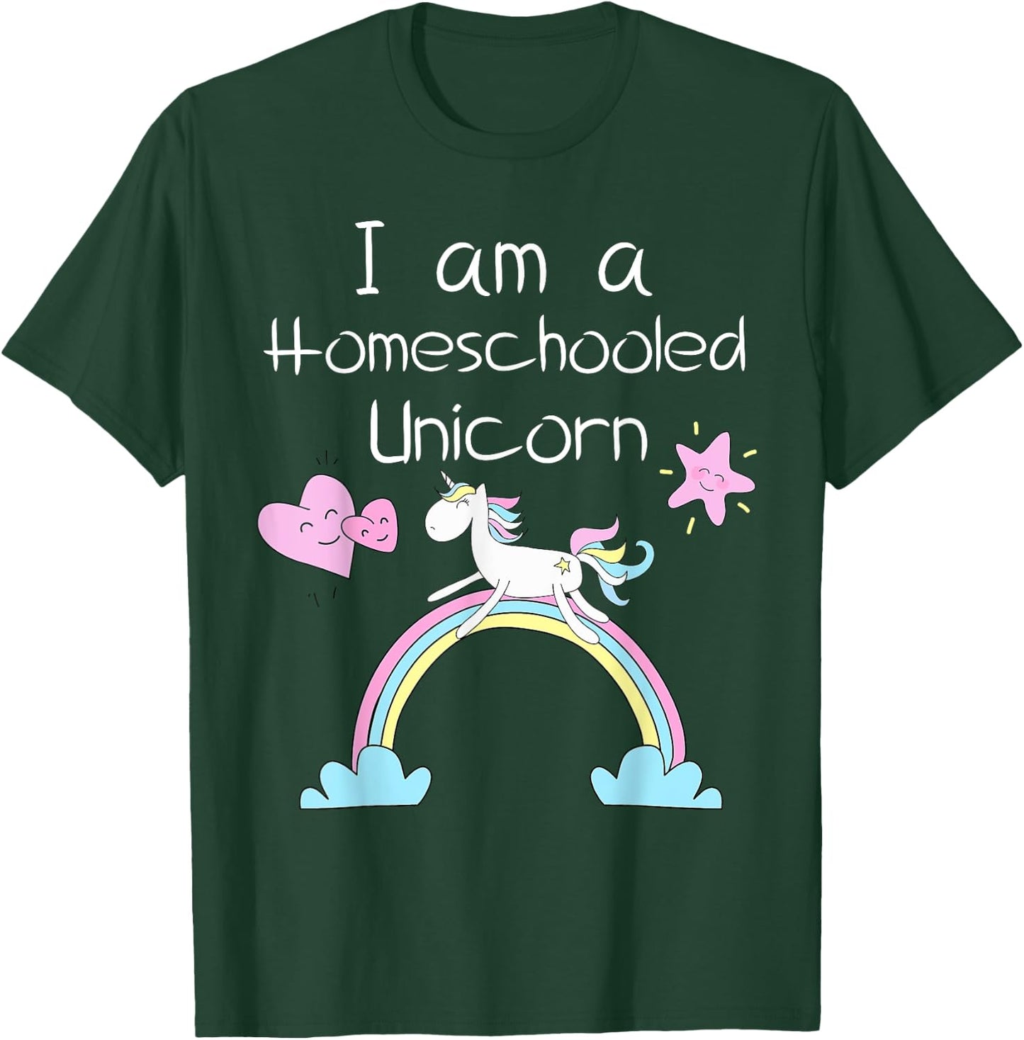 Homeschool Kids Shirts Im A Homeschooled Unicorn T-Shirt - T-Shirt | Forest