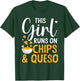Cool Queso Art Girls Cheese Chips & Queso Lover T-Shirt - T-Shirt | Forest