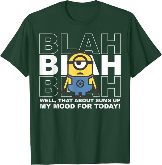 Despicable Me Minions Stuart Is Blah Today Graphic T-Shirt - T-Shirt | Forest