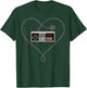 Nintendo NES Controller Heart Cord Graphic T-Shirt - T-Shirt | Forest