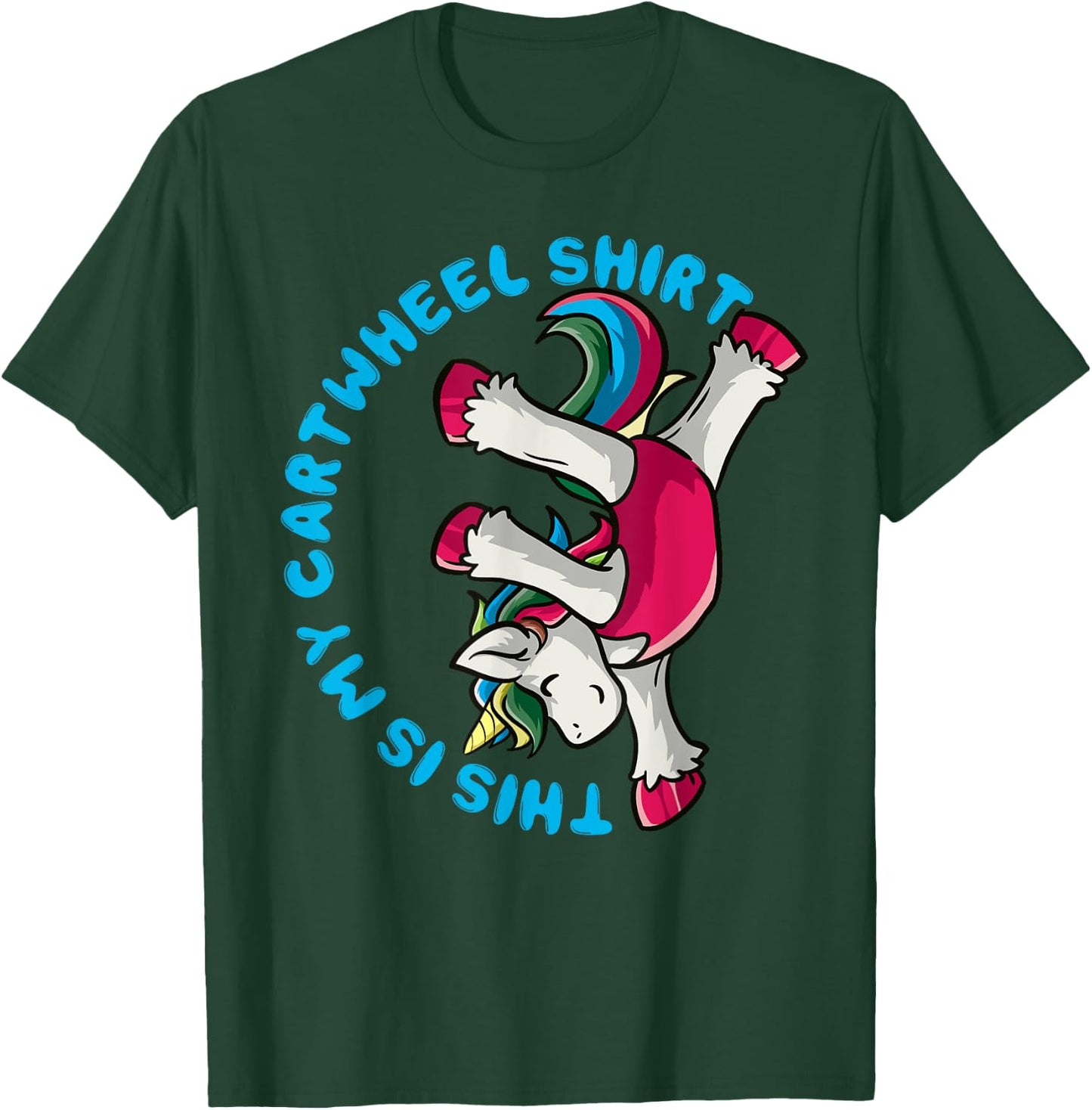 Gymnastics Girl This Is My Cartwheel Shirt Unicorn Gymnast T-Shirt - T-Shirt | Forest