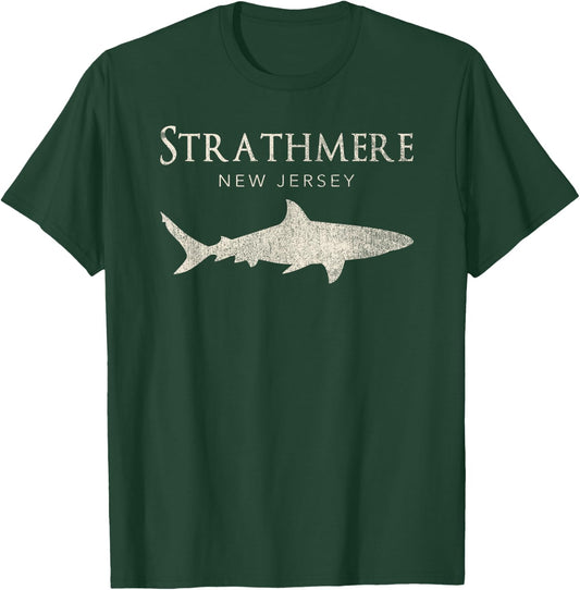 Retro Strathmere NJ Shark T-Shirt - T-Shirt | Forest