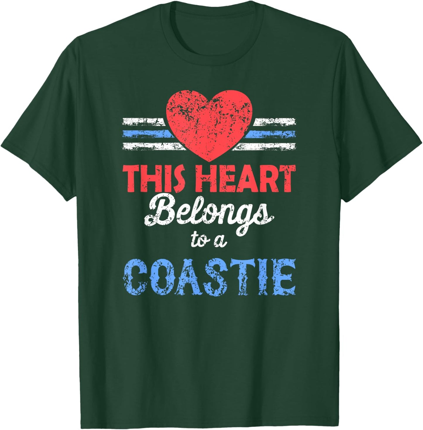This Heart Belongs to a Coastie U.S. Coastguard Military T-Shirt - T-Shirt | Forest