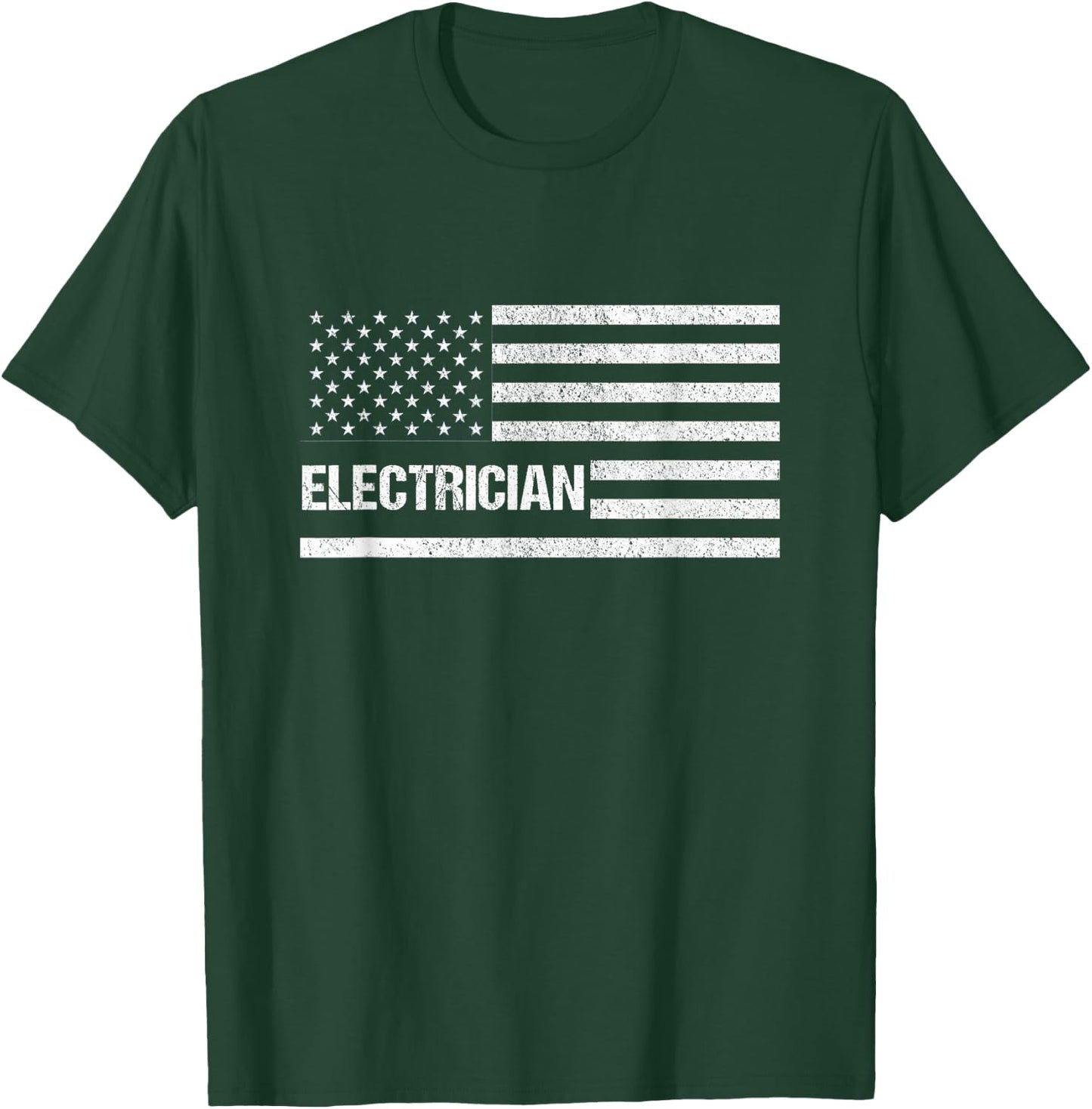 Proud American Electrician Shirt for Electricians T-Shirt - T-Shirt | Forest