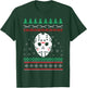 Jason Hockey Mask Ugly Christmas Holiday Festive T-Shirt - T-Shirt | Forest
