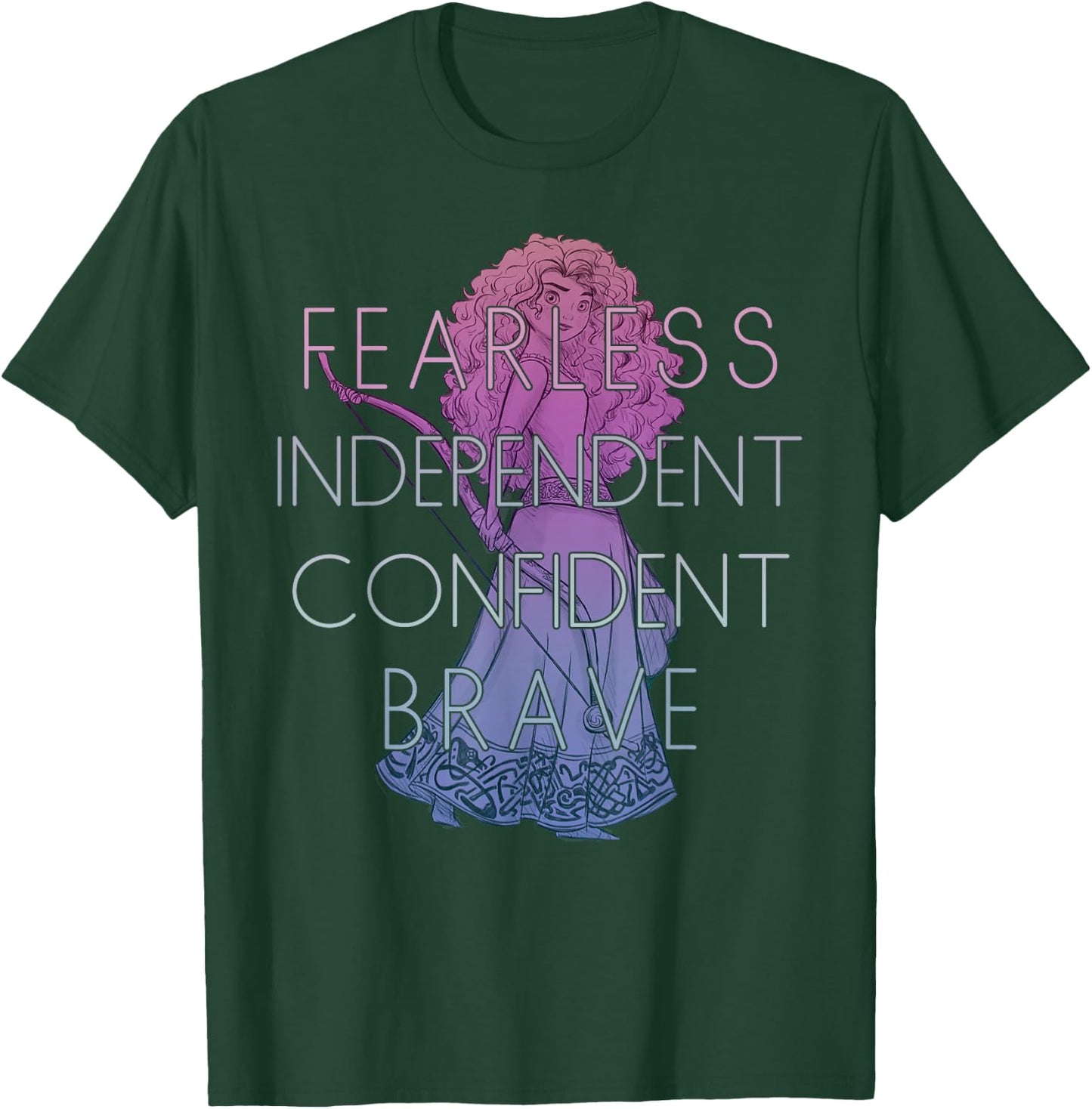 Disney Brave Merida Fearless Independant Confident T-Shirt - T-Shirt | Forest
