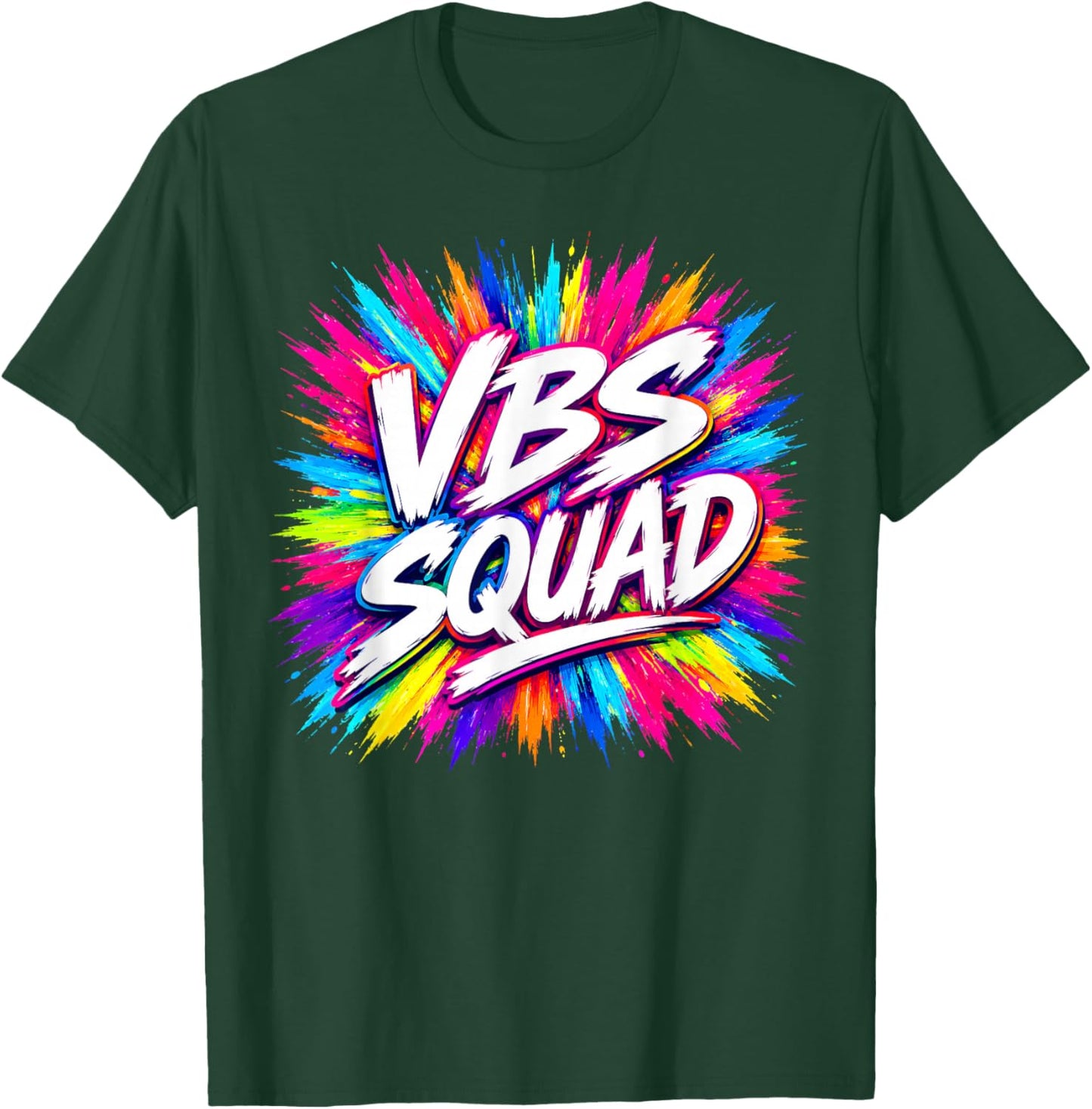 VBS Squad Colorful Splash Vacation Bible School Volunteer T-Shirt - T-Shirt | Forest