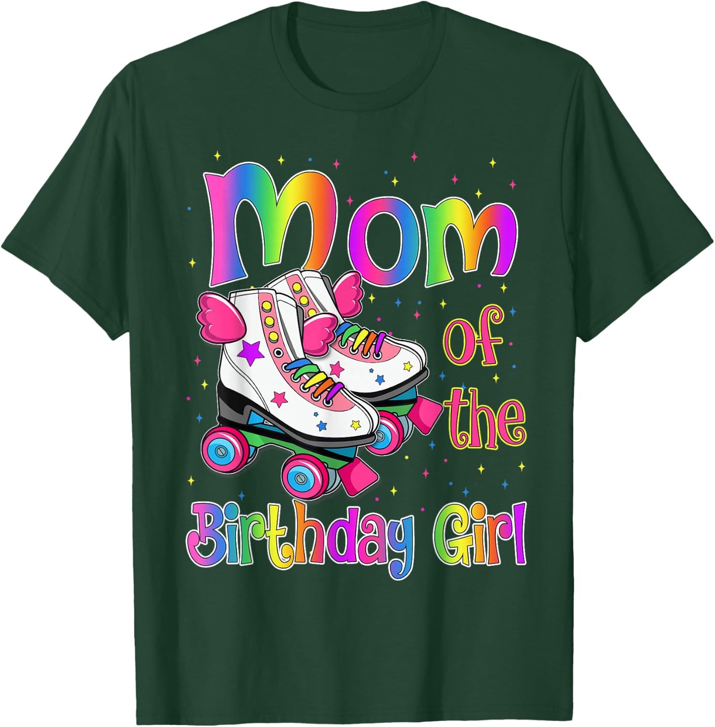 Mom Birthday Rolling Skate Birthday family Party T-Shirt - T-Shirt | Forest