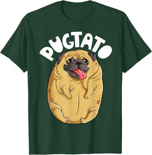 Pugtato Pug Potato Shirt Dog Lovers Costume Funny Meme Gifts Men Women Kids T-Shirt - T-Shirt | Forest