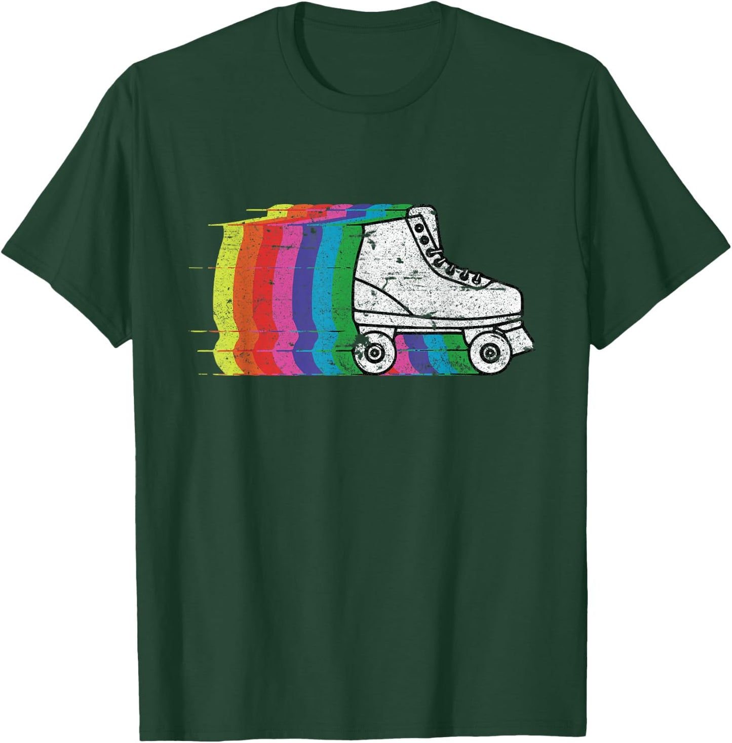 Roller Skate Skating 70s Retro Shirt Gift T-Shirt - T-Shirt | Forest