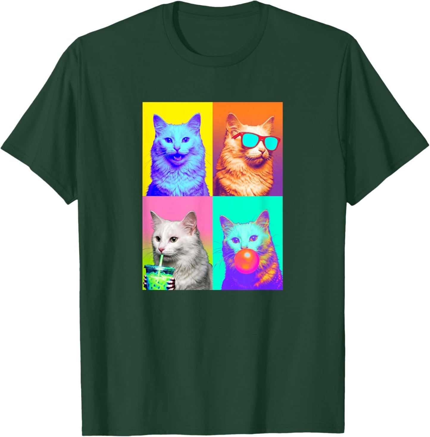 Funny Photo Booth Meme Turkish Angora cat T-Shirt - T-Shirt | Forest