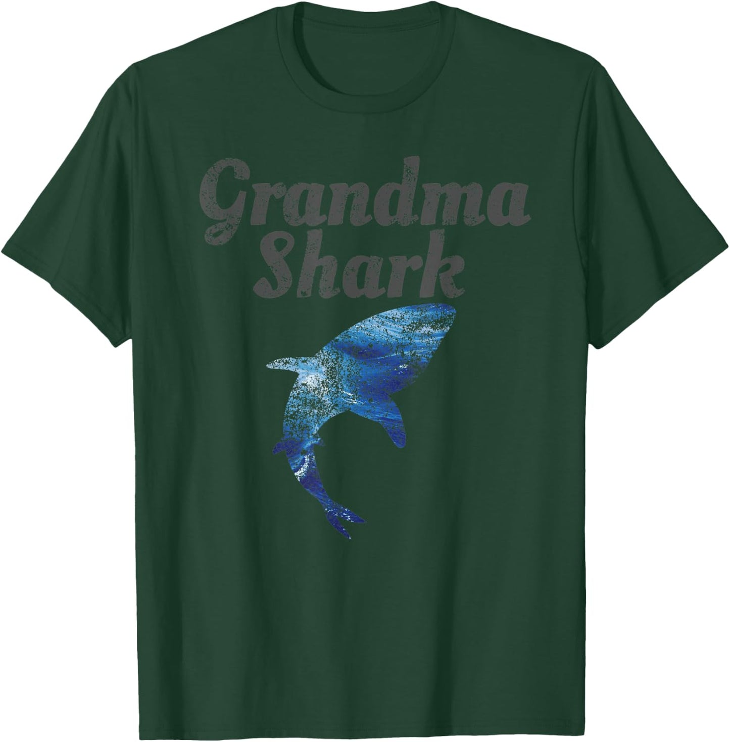 Vintage Grandma Shark Shirt - Matching Family Shark Gift T-Shirt - T-Shirt | Forest