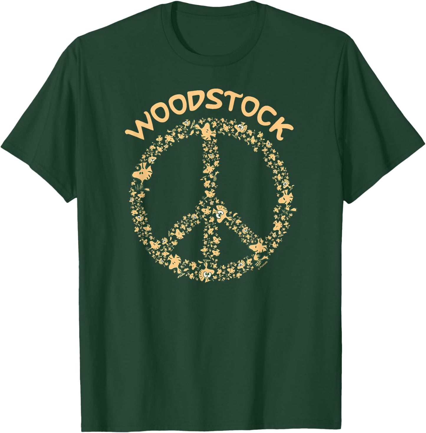 Peanuts Woodstock 50th Anniversary Peace Sign T-Shirt - T-Shirt | Forest