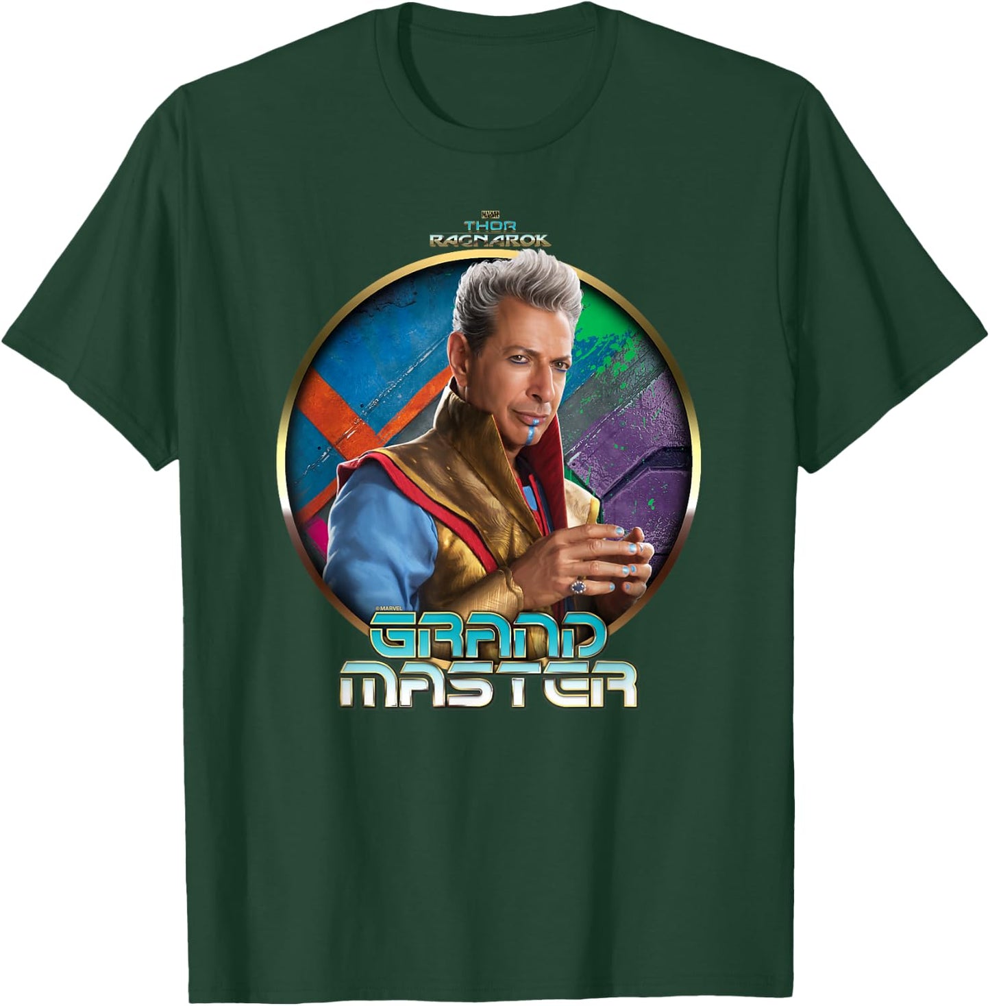 Marvel Thor Ragnarok The Grandmaster Profile Badge T-Shirt - T-Shirt | Forest
