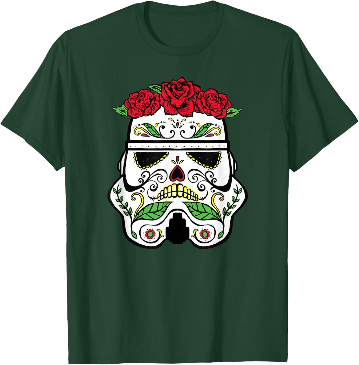 Star Wars Stormtrooper Roses Sugar Skull T-Shirt - T-Shirt | Forest