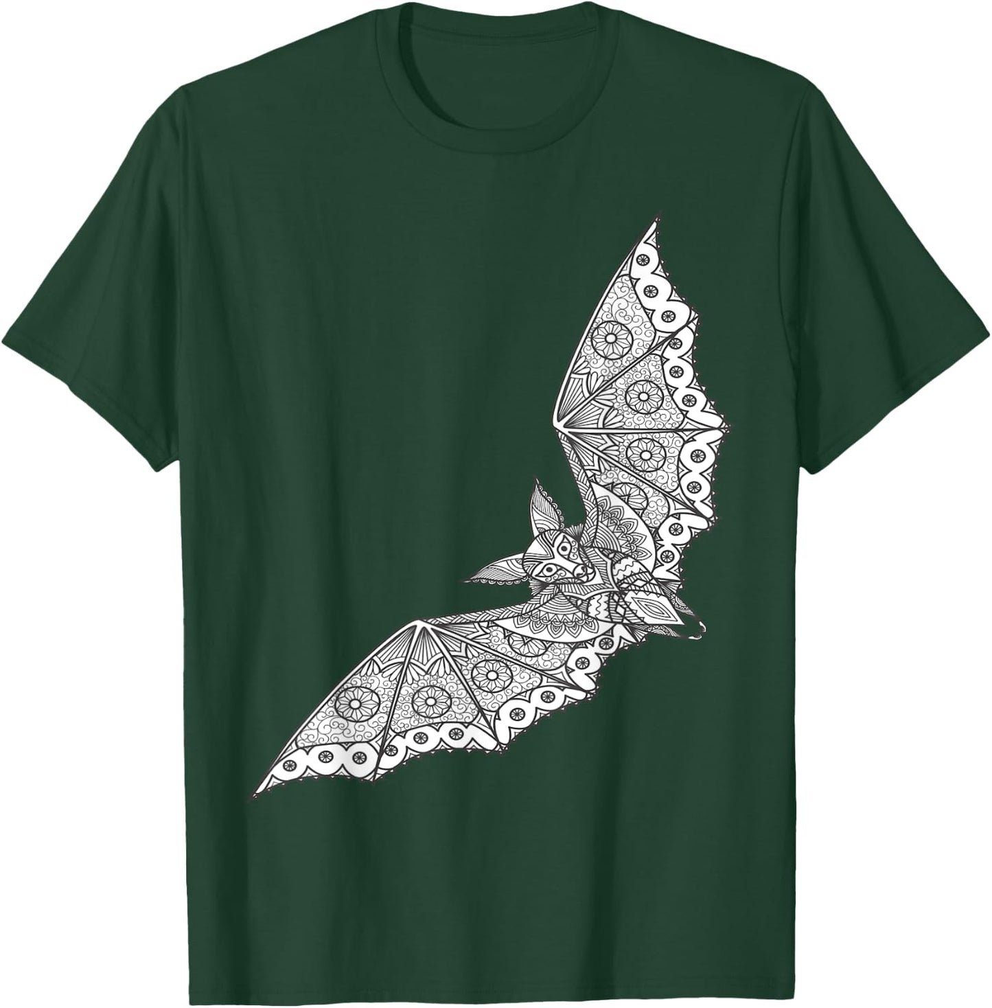 Bat - Color Your Own Colorific Design T-Shirt - T-Shirt | Forest