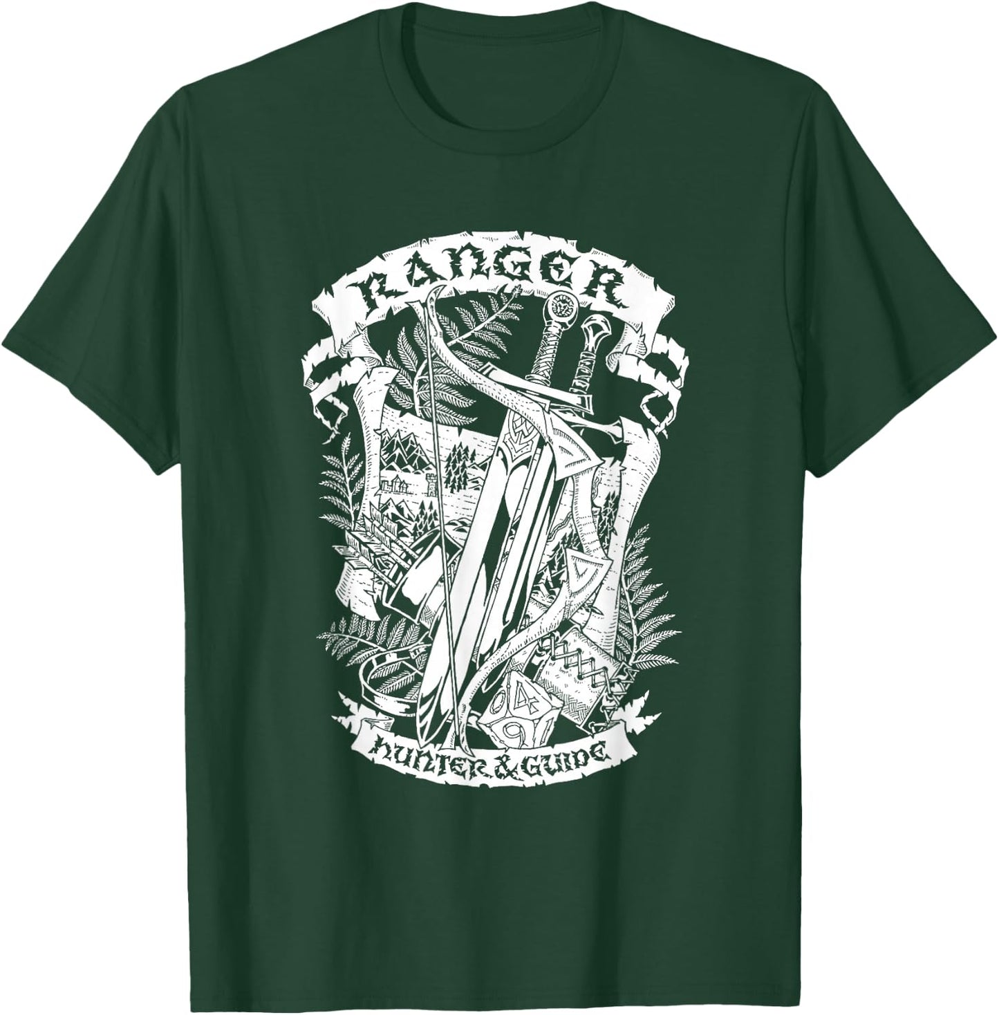Games Sesh Fantasy RPG - Ranger T-Shirt - T-Shirt | Forest