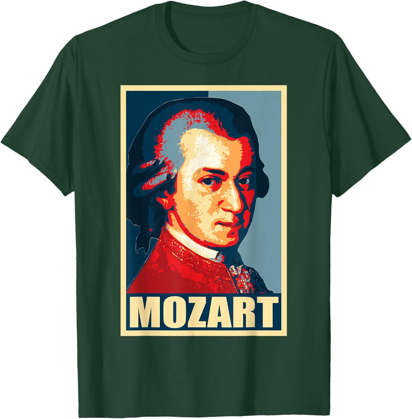 Mozart Classical Music Composer Retro T-Shirt - T-Shirt | Forest