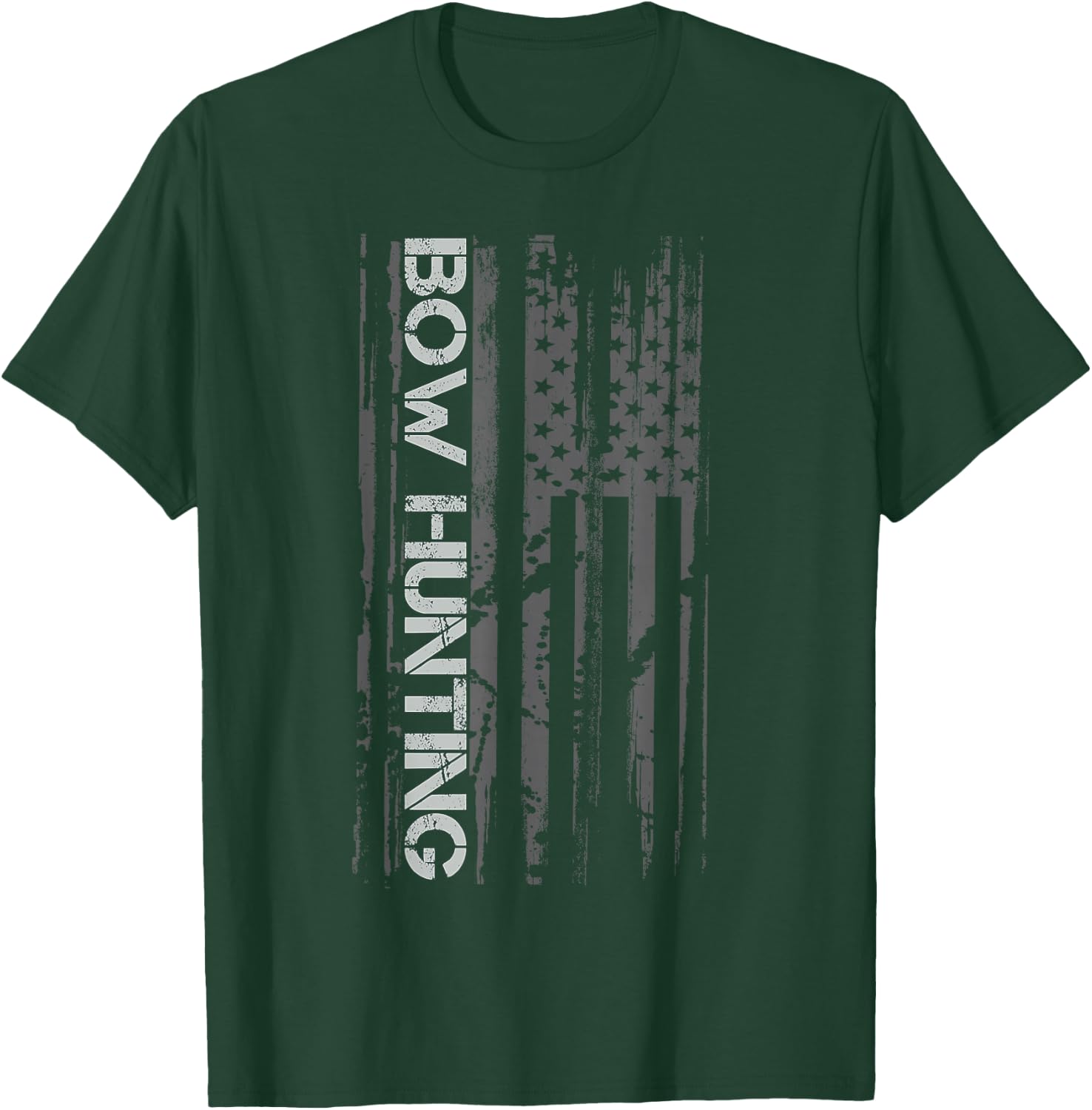 Bow Hunting American Flag Crossbow Deer Hunter Kids Men T-Shirt - T-Shirt | Forest