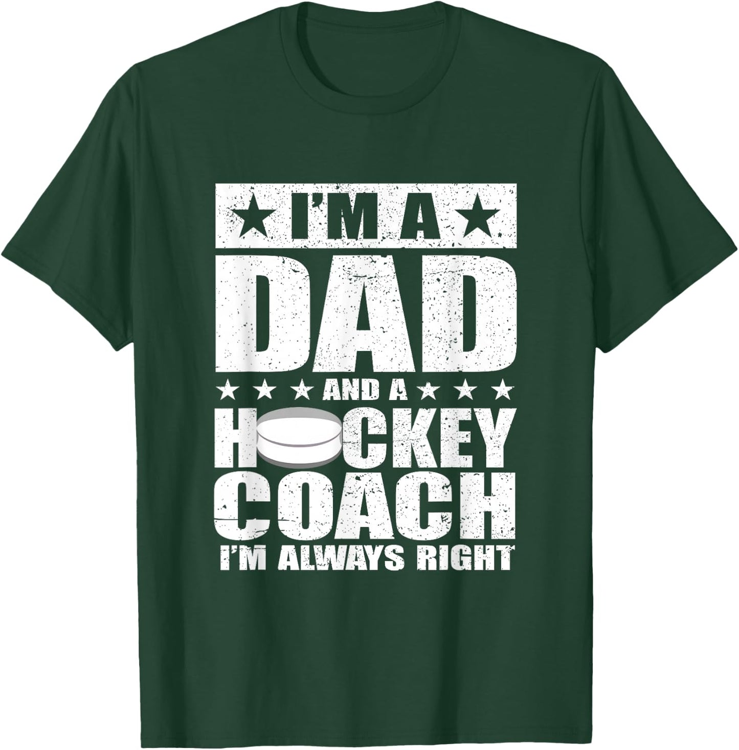 Dad Hockey Coach Fathers Day Shirts Gift from Daughter Son T-Shirt - T-Shirt | Forest