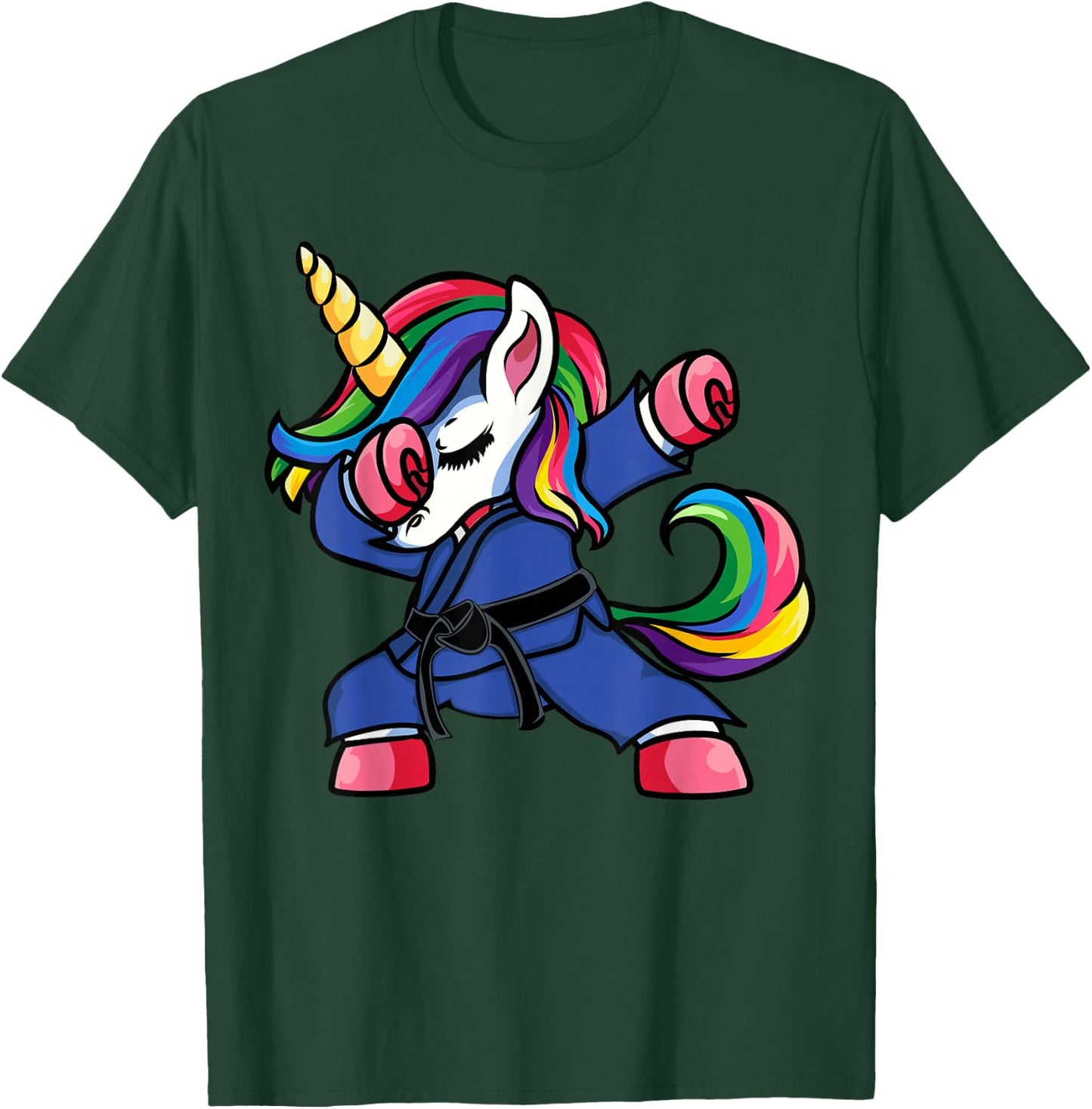 Dabbing Unicorn Brazilian Jiu Jitsu Mom , BJJ Women Girls Small T-Shirt - T-Shirt | Forest