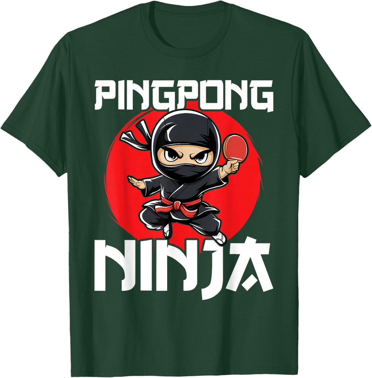 Funny Ping Pong Ninja Table Tennis T-Shirt - T-Shirt | Forest