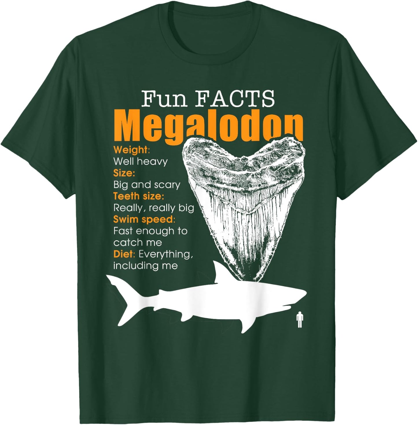 Megalodon , great Gift shark enthusiasts T-Shirt - T-Shirt | Forest
