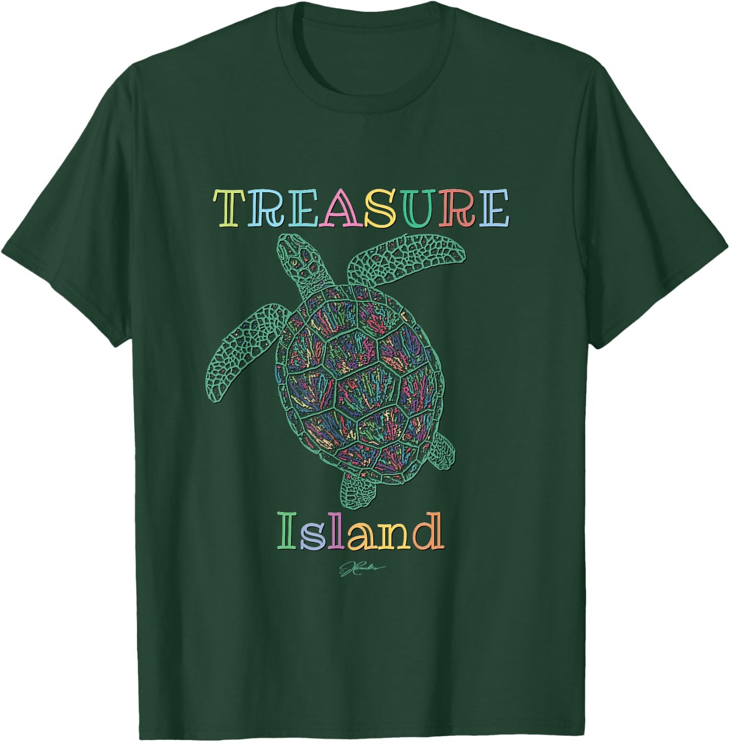 JCombs: Treasure Island, Florida, Sea Turtle T-Shirt - T-Shirt | Forest
