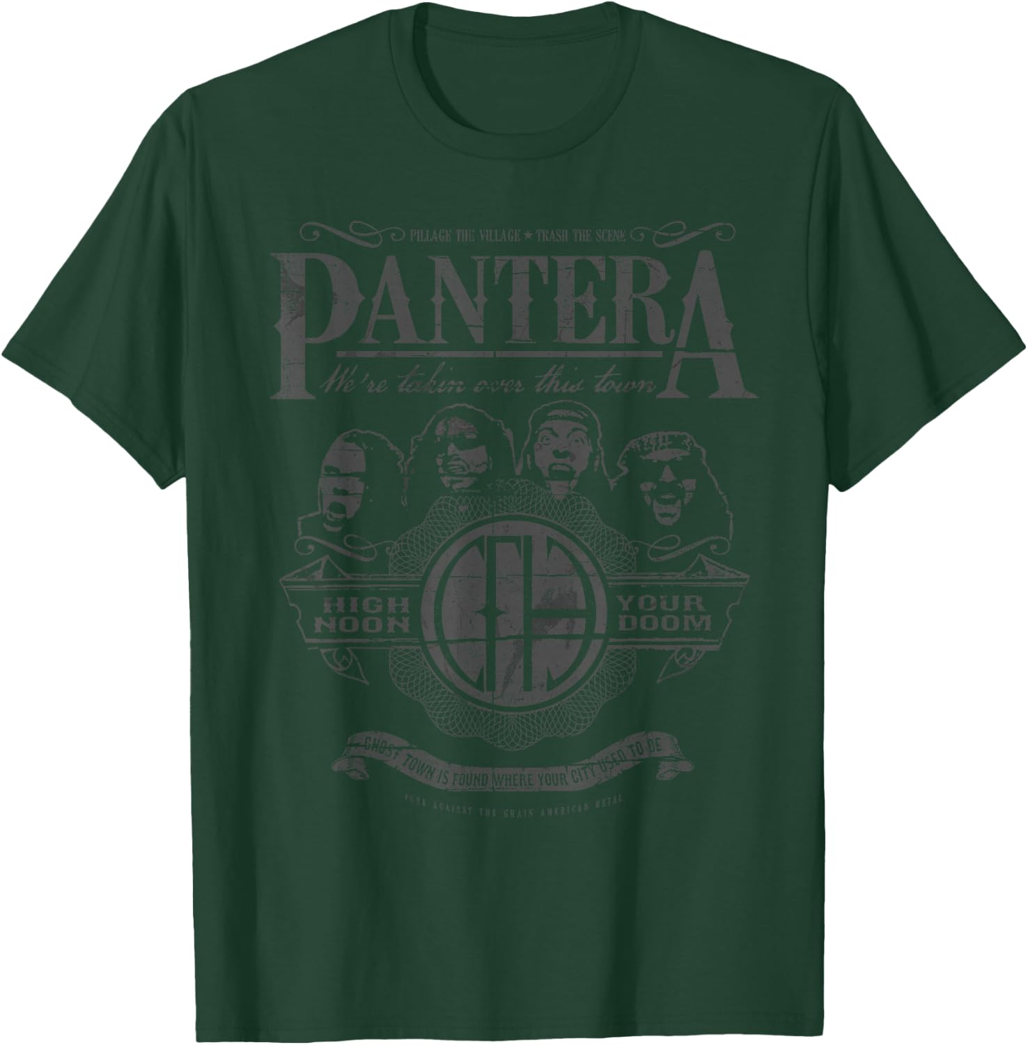 Pantera Official High Noon - Men's Adults Black Classic Fit Short Sleeve - Small T-Shirt - T-Shirt | Forest